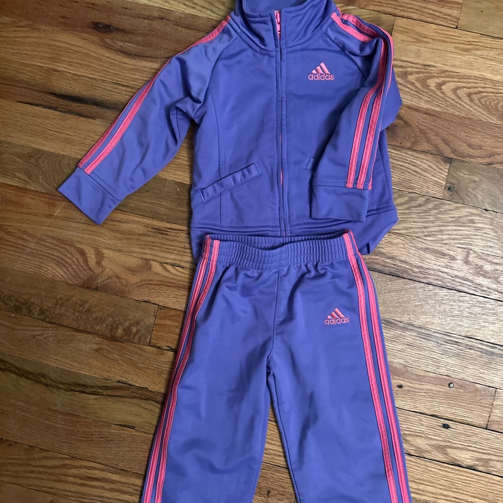 Adidas Purple Tracksuit for Toddlers